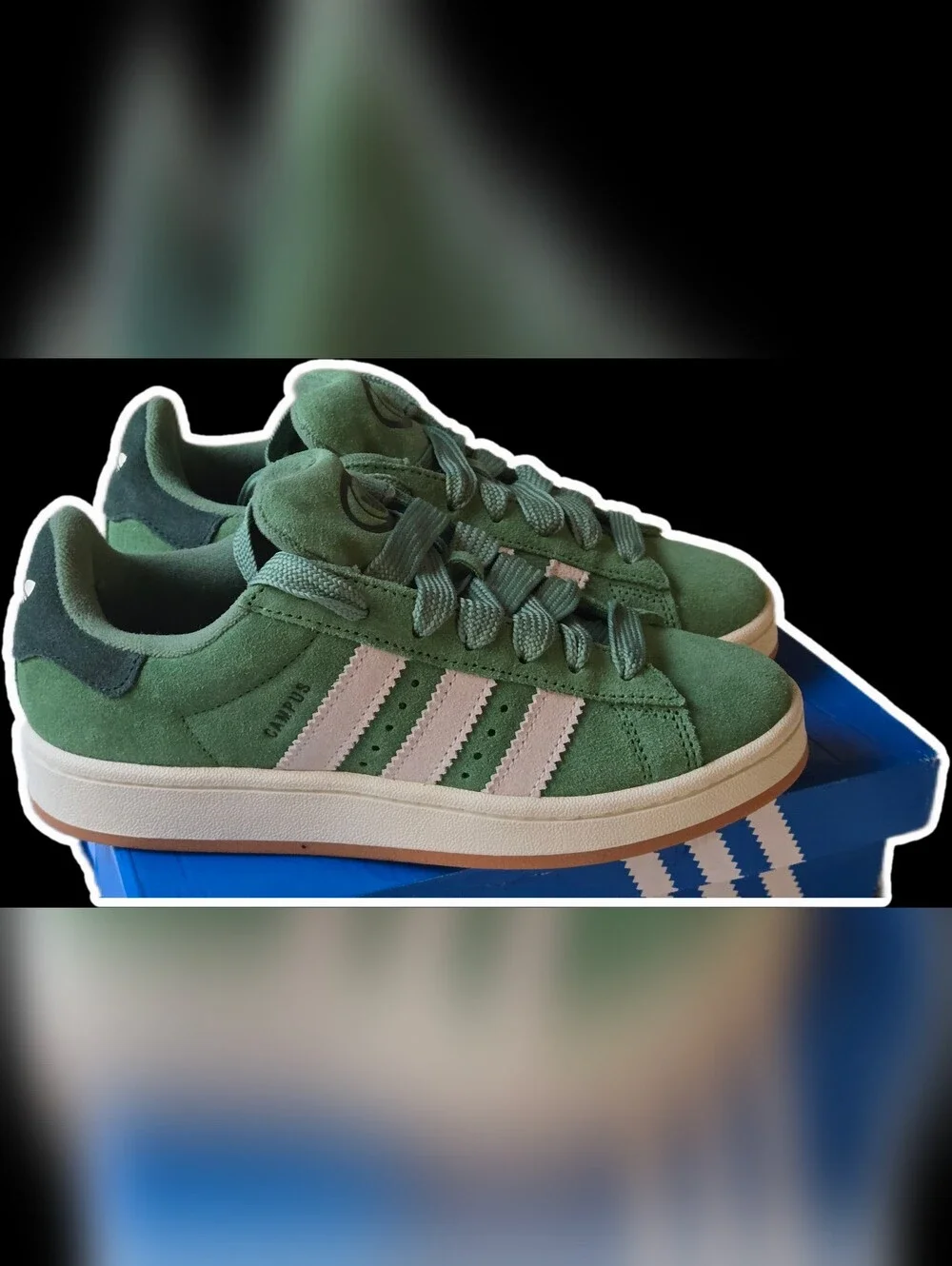 NIB Adidas Originals Campus 00s W Green Suede Sneakers Women's 6.5 - Picture 1 of 7